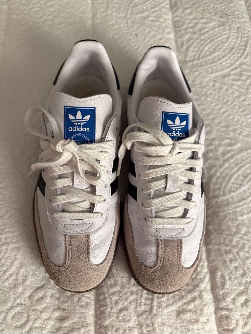 adidas Samba OG Women’s Black & White Retro Leather Sneakers Hip Hop Dance Shoes